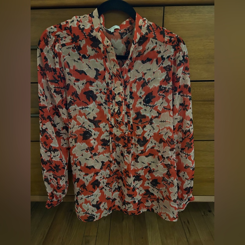 Reiss Floral Sheer Blouse